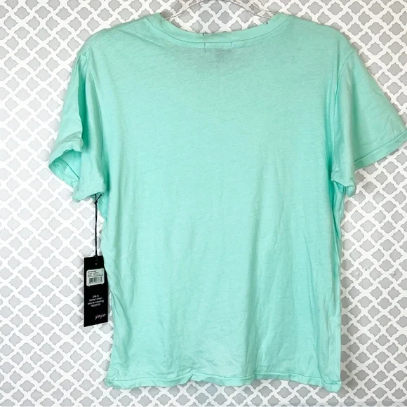 NWT Wildfox Happy Hour Keke Distressed Tee in Yucca - Picture 5 of 8